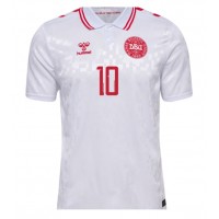 Camiseta Dinamarca Christian Eriksen #10 Visitante Equipación Eurocopa 2024 manga corta